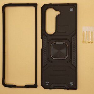Samsung Galaxy Z Fold 5 Case with Kickstand Ring Hold Shockproof-Black-Sold
